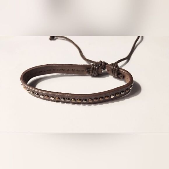 Men's bracelet leather brown new D21 - Picture 1 of 1